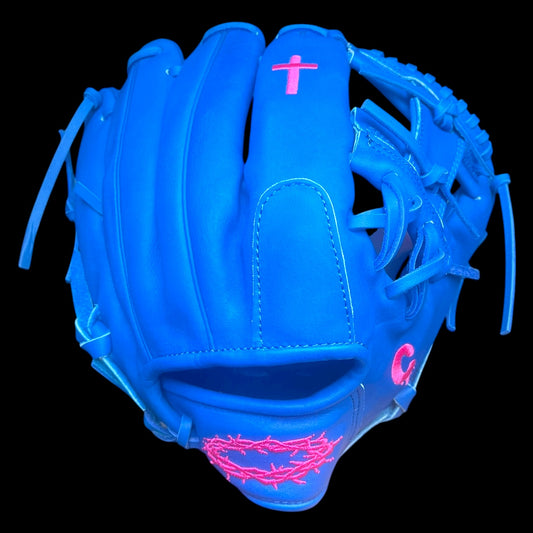 CUSTOM Youth Cowhide Faith Series Phil 4:13 Christian Bible Verse I-Web Baseball Glove