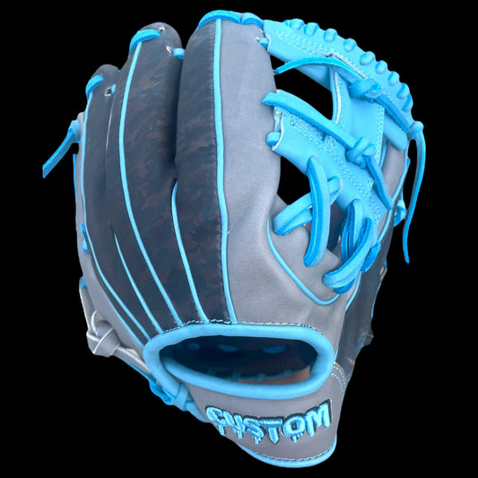 CUSTOM Thermo Series Black to Blue Camo Color Changing 11.5” I-Web Gray Black Baby Blue Glove