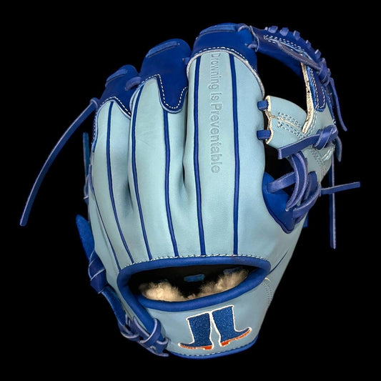 Custom Riley John’s Blue Boot Foundation Kip 11.5” I-Web Baby Blue Navy Baseball Glove