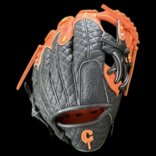 CUSTOM Youth Ice Cream Series Cowhide 11.5” I-Web Black Orange Baseball Glove