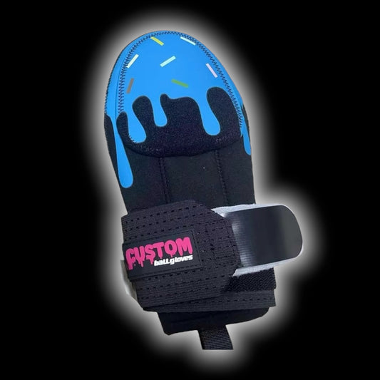 CUSTOM Youth Ice Cream Sliding Mitt Baby Blue Black